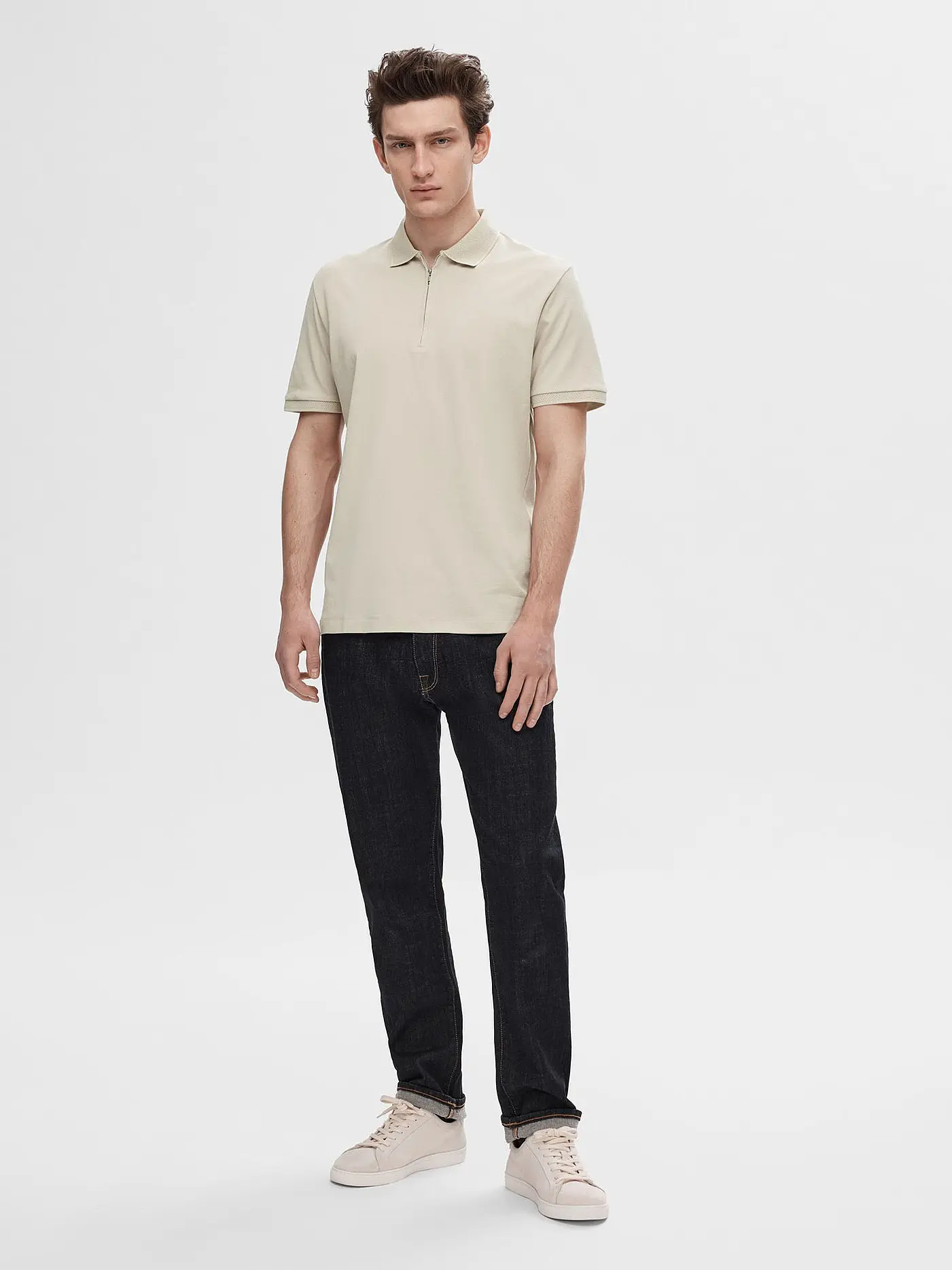 SELECTED | Poloshirt SLHFAVE | beige